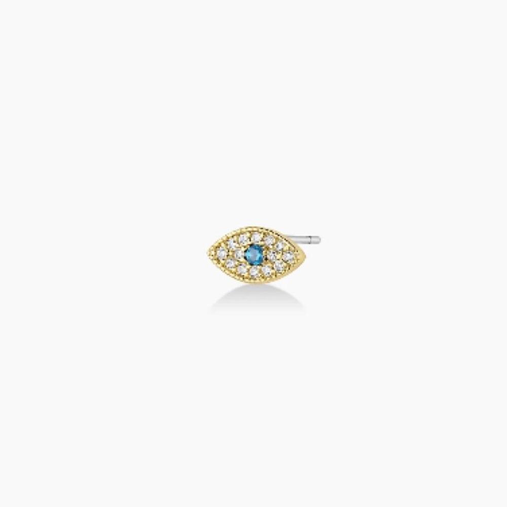 Gorjana gold eye single stud earring